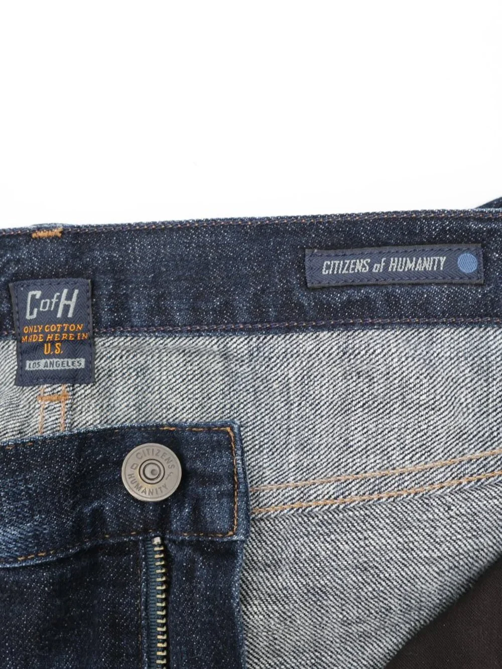 Citizens of Humanity Jeans Mens 33 L33.5 Blue Sid Straight Fit Denim Made in USA